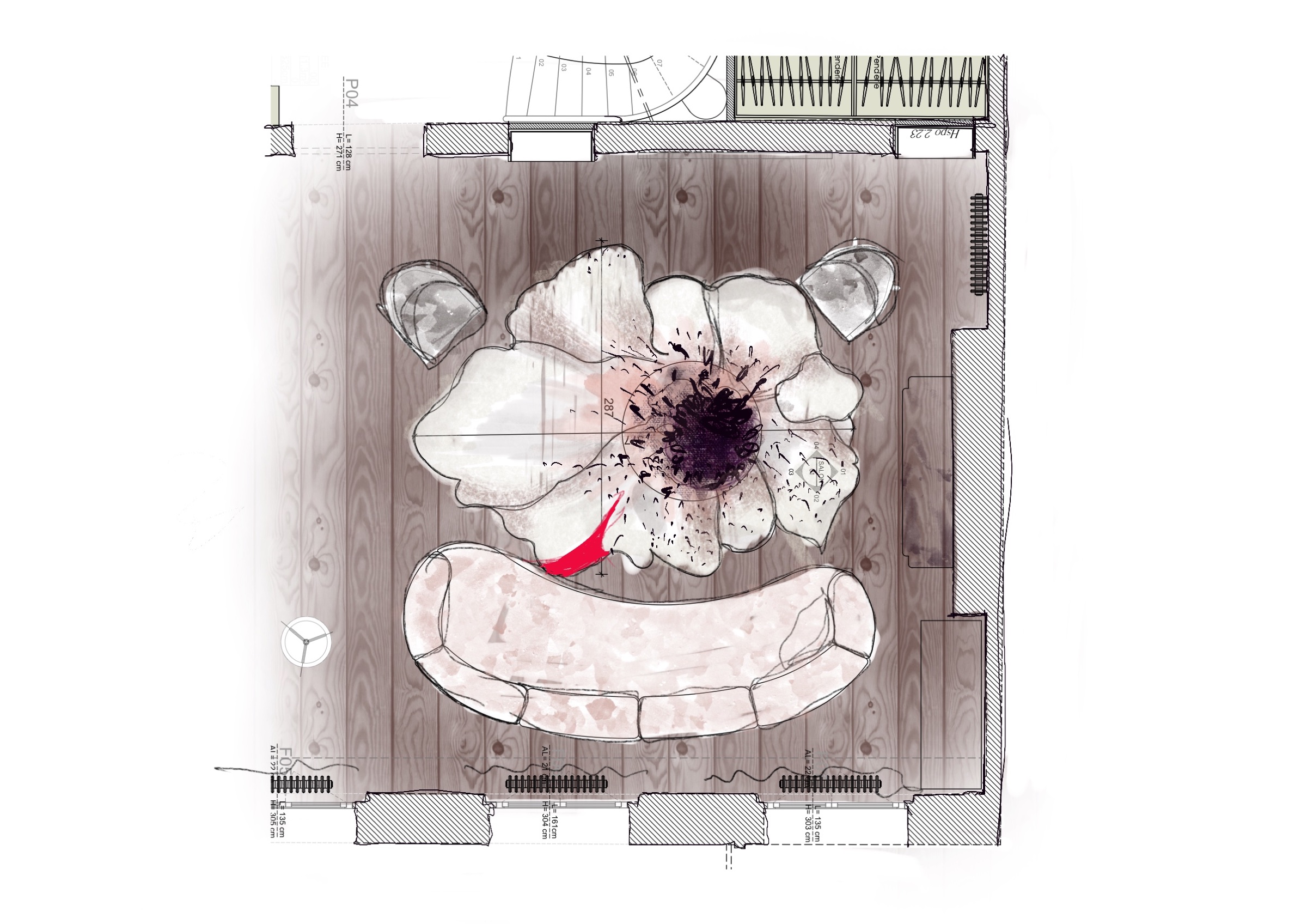 Étude et implantation du tapis Pivoine