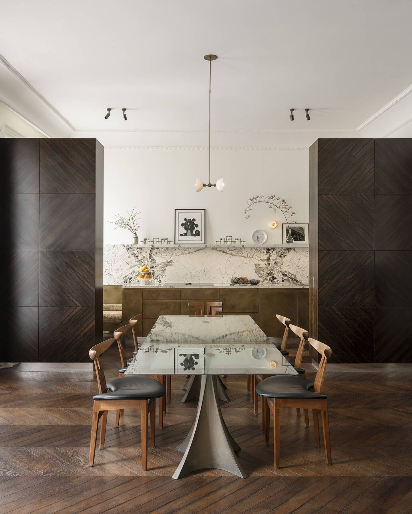 Salle à manger et cuisine de la résidence Giraudoux